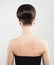 Female Back and Updo Hair on gray