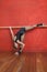 Female Ballet Dancer Practicing At Barre In Studio