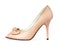 Female beige shoes isolated