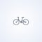 Female bike, vector best gray line icon