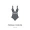 Female bikini piece icon. Trendy Female bikini piece logo concept on white background from Culture collection