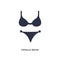 female bikini piece icon on white background. Simple element illustration from culture concept