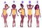 Female Body Shape Types - Pear, Inverted Triangle, Apple, Rectangle, Hourglass.