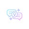 Female bonding gradient linear vector icon