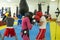 Female boxing fighters exercising