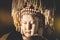 Female buddha indian statue head portrait background
