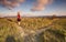 Female bushwalker hiking in the Blue Mountains