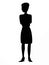 Female business woman shadow standing illustration illustration cartoon illustration