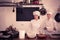 Female chefs preparing food on restaurant kitchen