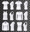 Female clothes vector mockups