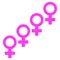 Female Cohort Symbol Flat Icon