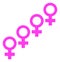Female Cohort Symbol Raster Icon Flat Illustration