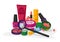 Female Cosmetics Nail Polish, Hand Cream and Lip Balm, Deep Hydration Face Cream, Eye Hydro Gel and Lipstick
