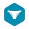 Female cotton panties icon, simple style