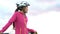 Female Cyclist Standing With Bicycle On Beach - Portrait Of Sporty Woman