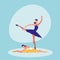 Female dancers ballet isolated icon