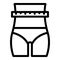 Female diet body icon, outline style