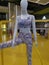 Female display mannequin wears fitness attire