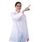 Female doctor assistant scientist in white coat over isolated background