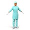 Female doctor full length portrait on white 3D Illustration