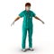 Female doctor full length portrait on white 3D Illustration