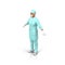 Female doctor full length portrait on white 3D Illustration