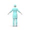 Female doctor full length portrait on white 3D Illustration