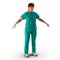 Female doctor full length portrait on white 3D Illustration