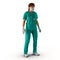 Female doctor full length portrait on white 3D Illustration