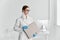 female doctor medicine white coat professional hospital