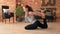 Female doing stretching workout