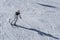 Female downhill skier in piste Austria