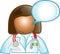 Female Dr. comment icon