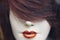 Female dummy head detail. Artificial woman. Imitation of life