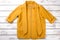 Female elegant yellow cashmere topcoat.