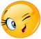 Female emoticon winking