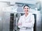 Female engineer in front of Food Dryer Dehydrator Machine