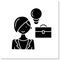 Female entrepreneur glyph icon