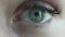 Female eye. Close-up, slo moe.