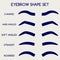 Female eyebrows shape set