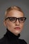 Female Eyeglasses. Beautiful Woman In Glasses, Eyewear