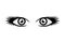 Female eyes with eyelashes isolated â€“ 