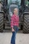 Female farmer working in farm