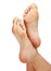 Female feet with calluses