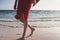 female feet ocean shore sand summer travel