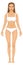 Female figure in underwear. Woman body anatomy icon