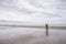 Female fishermen looking for shellfish