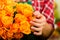 Female florist in flower shop