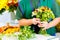 Female florist in flower shop