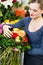 Female florist in flower shop